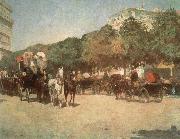 Childe Hassam Grand Prix Day oil painting reproduction